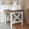 Flash Furniture Square 21.75 W, 21.75 L, Rubberwood (Parawood), Acacia Gray Top/Rustic White Frame LFS-4002-GRYWHT-GG - alternate 3